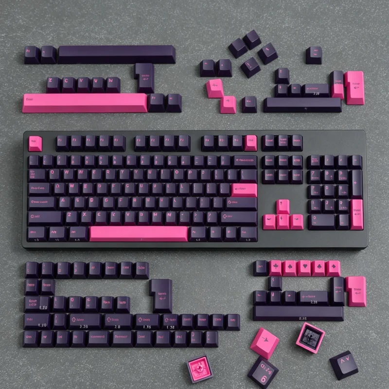 163 Key Charming pink Keycaps PBT Dye Subbed Key Caps Cherry Profile Keycap With 2.25U 2.75U 3U 7U Spacebar ISO Enter
163 Key Charming pink Keycaps PBT Dye Subbed Key Caps Cherry Profile Keycap With 2.25U 2.75U 3U 7U Spacebar ISO Enter