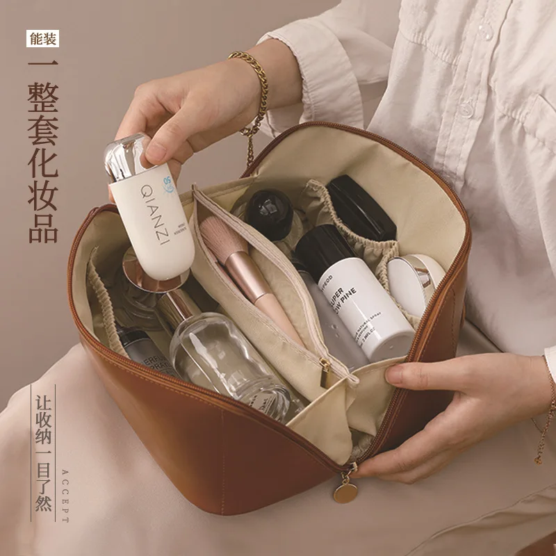 Large-Capacity Travel Cosmetic Bag Portable Leather Makeup Pouch Women Waterproof Bathroom Washbag Multifunction Toiletry Kit
Large-Capacity Travel Cosmetic Bag Portable Leather Makeup Pouch Women Waterproof Bathroom Washbag Multifunction Toiletry Kit