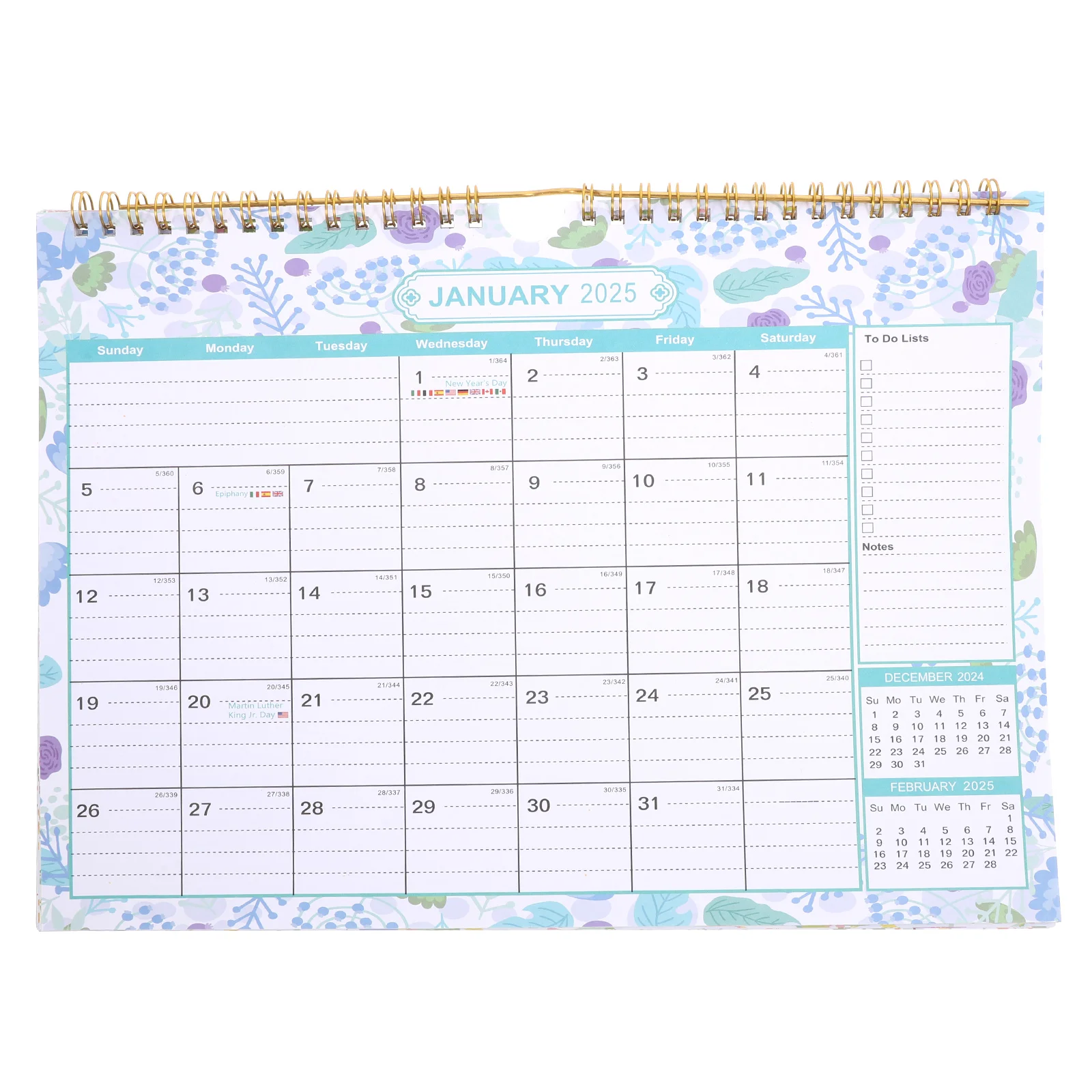 18 Month 2025-2026 Wall Calendar Planner Large Blocks Holidays English Floral Design Decorative Office Home Spiral Bound Thick
18 Month 2025-2026 Wall Calendar Planner Large Blocks Holidays English Floral Design Decorative Office Home Spiral Bound Thick