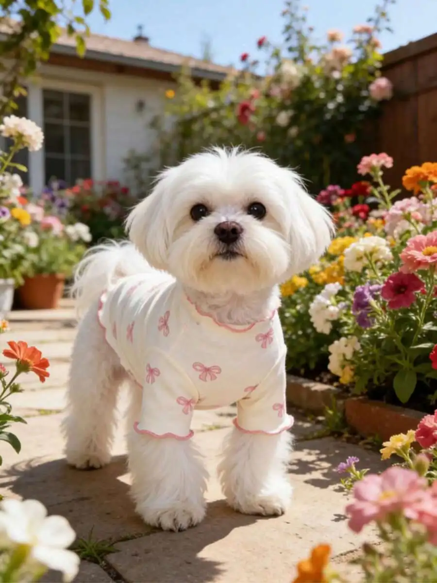 1pc Pet Dog/Cat Clothes, Allover Floral Print With Pink Bow Decor, Breathable & Comfortable Casual Wear For Teddy, Poodle
1pc Pet Dog/Cat Clothes, Allover Floral Print With Pink Bow Decor, Breathable & Comfortable Casual Wear For Teddy, Poodle