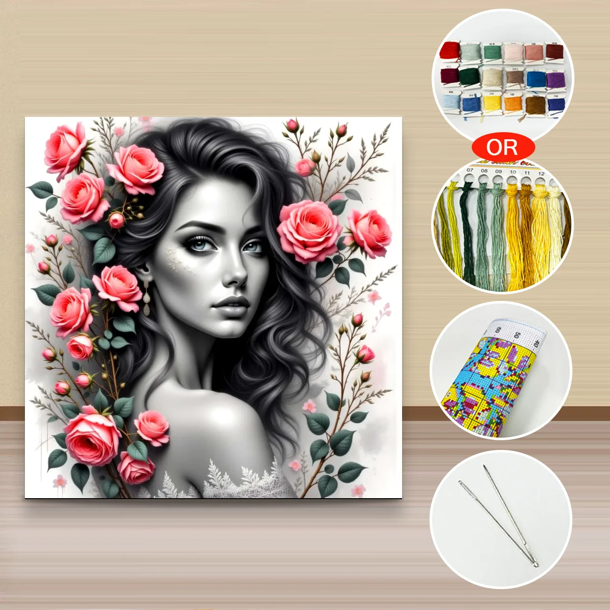 1PC50X50CM/19.69in,11CT/14CT cross stitch kit DIY Valentine's Day gift embroidery set for festival ,flower
1PC50X50CM/19.69in,11CT/14CT cross stitch kit DIY Valentine's Day gift embroidery set for festival ,flower