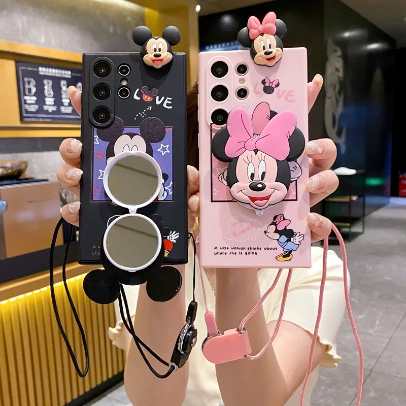 Minnie Mickey With Lanyard Holder Rope Phone Cases For iPhone 16 15 14 13 12 11 Pro Phone Case With Vanity Mirror Soft Cover
Minnie Mickey With Lanyard Holder Rope Phone Cases For iPhone 16 15 14 13 12 11 Pro Phone Case With Vanity Mirror Soft Cover
