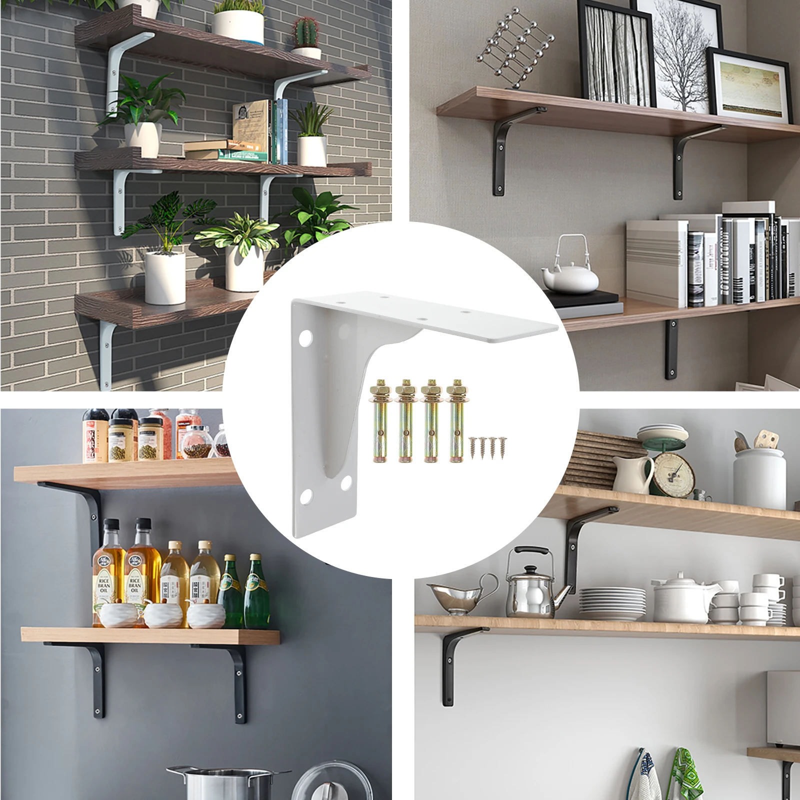 Wall Shelf Brackets Heavy Duty Metal Floating Shelf Supports Stainless Steel Corner Brackets for Strong Storage Solutions
Wall Shelf Brackets Heavy Duty Metal Floating Shelf Supports Stainless Steel Corner Brackets for Strong Storage Solutions