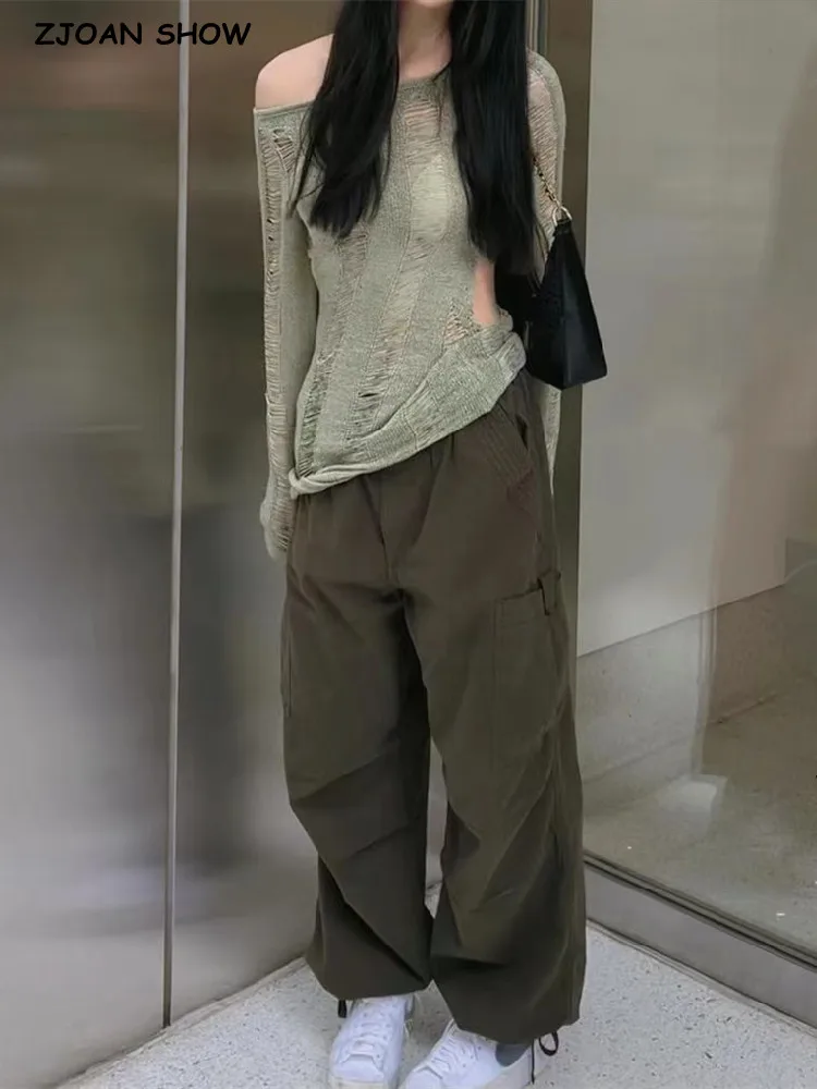 American Retro Low Waist Side Pockets Safari Pants Woman Street Loose Unisex Trousers Full Length Long Casual Cargo Pants Girl
American Retro Low Waist Side Pockets Safari Pants Woman Street Loose Unisex Trousers Full Length Long Casual Cargo Pants Girl