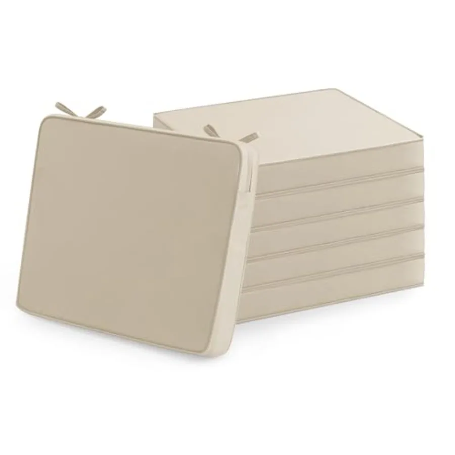 Outdoor Chair Cushions Set of 6: Waterproof and Fade Resistant Seat Cushion for Patio Furniture - 18.5 x 16 x 2 Inch Chair Pads
Outdoor Chair Cushions Set of 6: Waterproof and Fade Resistant Seat Cushion for Patio Furniture - 18.5 x 16 x 2 Inch Chair Pads