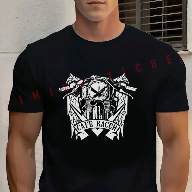 Men's Summer Cotton T-shirt Cafe Racer Motorcycle Design T Shirt Short Sleeved Casual Basic O-Neck Unisex Tops
Men's Summer Cotton T-shirt Cafe Racer Motorcycle Design T Shirt Short Sleeved Casual Basic O-Neck Unisex Tops
