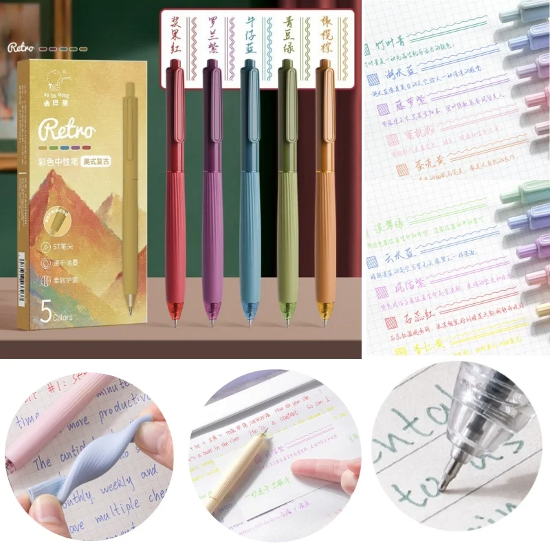 Colored Pens 0.5mm Ink Quick-Dry Pens Ballpoint Smooth Writing Pens Cream/Retro/Morandi For Coloring School Office Supplies
Colored Pens 0.5mm Ink Quick-Dry Pens Ballpoint Smooth Writing Pens Cream/Retro/Morandi For Coloring School Office Supplies