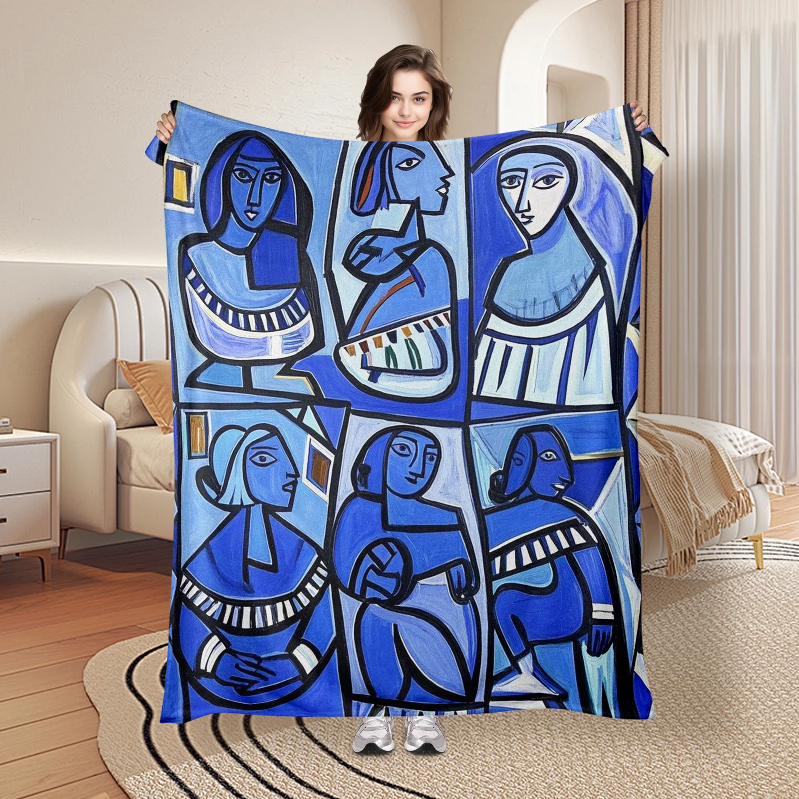 Geometric Blue Line Pattern Blanket For Contemporary Style And Comfort With Artistic Geometric Designs
Geometric Blue Line Pattern Blanket For Contemporary Style And Comfort With Artistic Geometric Designs
