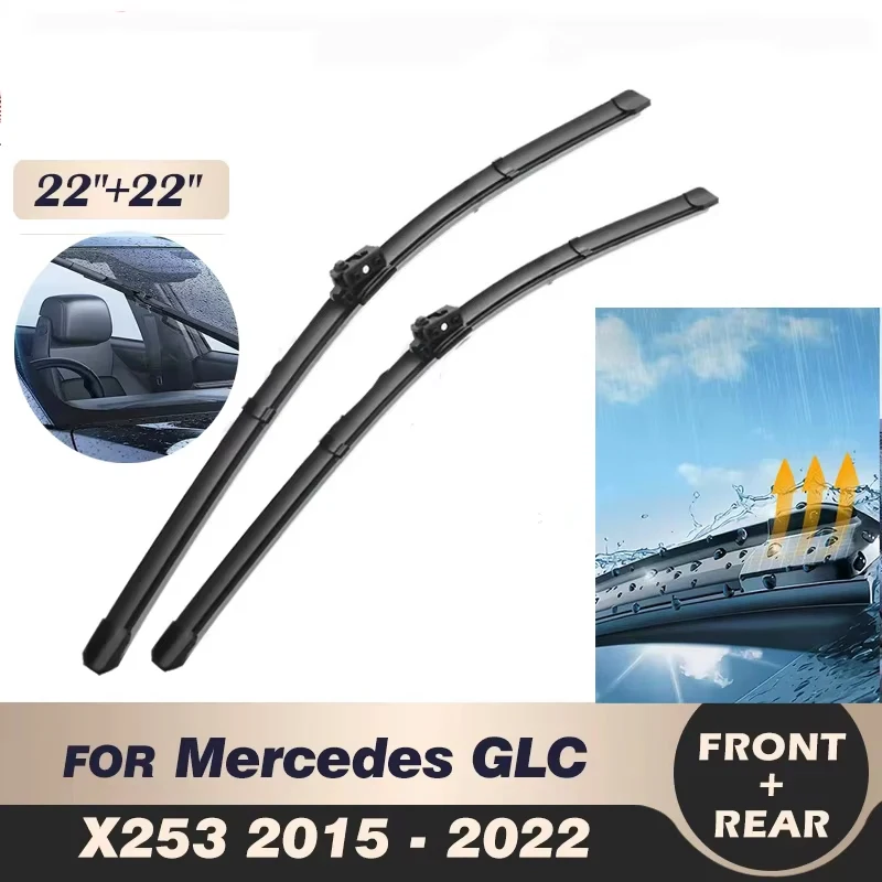 For Wiper Front Wiper Blades Set Mercedes-Benz GLC-Class X253 2015 - 2022 2016 Windshield Windscreen Window 22"+22
For Wiper Front Wiper Blades Set Mercedes-Benz GLC-Class X253 2015 - 2022 2016 Windshield Windscreen Window 22"+22