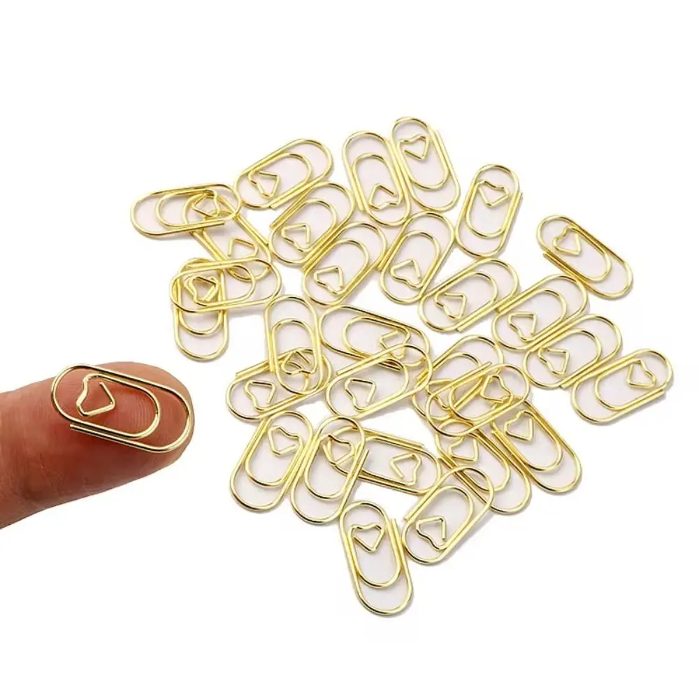150Pcs Durable Office School Accessories Paper Clips Gold Rose Gold Color Metal Binder Clip 20mm Heart Shape Clips Holder
150Pcs Durable Office School Accessories Paper Clips Gold Rose Gold Color Metal Binder Clip 20mm Heart Shape Clips Holder