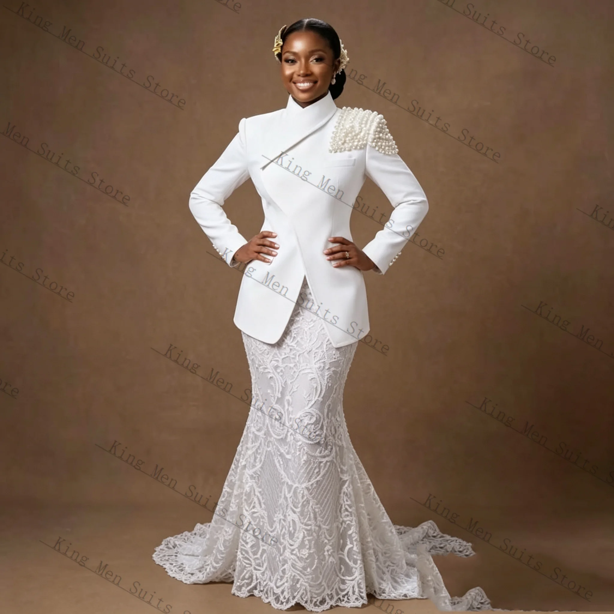 White Pearls Women Suit Skirt 2 Pcs Blazer+Lace Prom Dress Cotton Spring Customized Formal Office Wedding Bridal Coat Jacket
White Pearls Women Suit Skirt 2 Pcs Blazer+Lace Prom Dress Cotton Spring Customized Formal Office Wedding Bridal Coat Jacket
