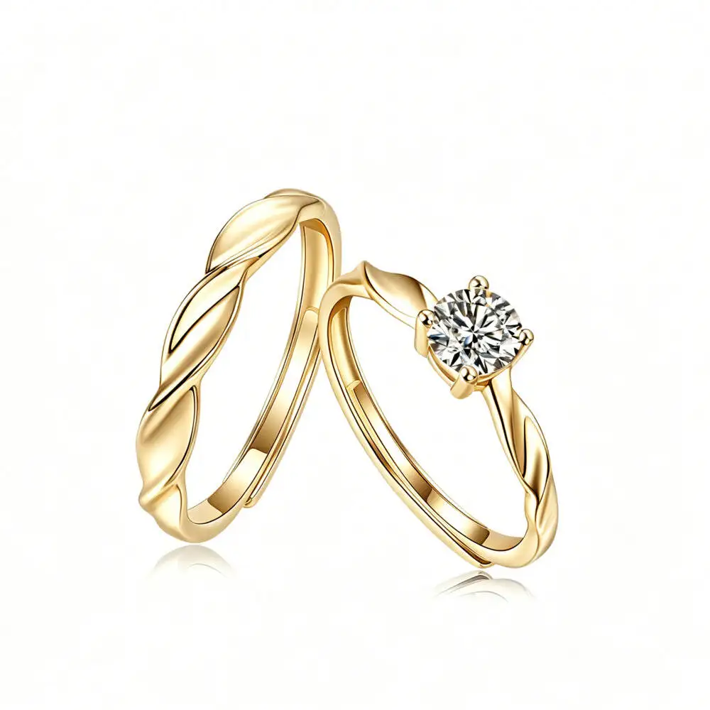 0.5CT925 Sterling Silver Twisted Rope Couple Adjustable Ring Set D VVS1 Moissanite Multi Tone Wedding Fine Jewelry For Men Women
0.5CT925 Sterling Silver Twisted Rope Couple Adjustable Ring Set D VVS1 Moissanite Multi Tone Wedding Fine Jewelry For Men Women