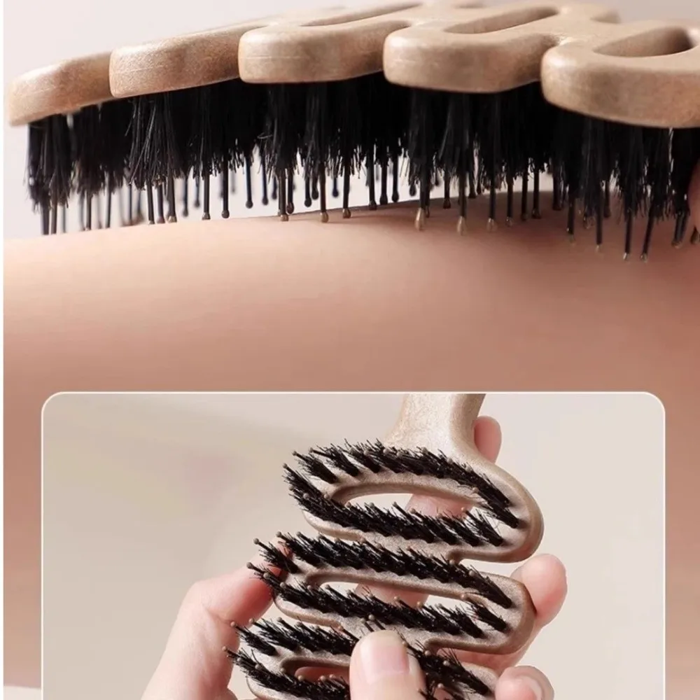 New Hollow Hair Comb Natural Anti-Static Massage Brush Boar Bristle with Handle Curly Hairbrush Salon Hairdressing Styling Tools
New Hollow Hair Comb Natural Anti-Static Massage Brush Boar Bristle with Handle Curly Hairbrush Salon Hairdressing Styling Tools
