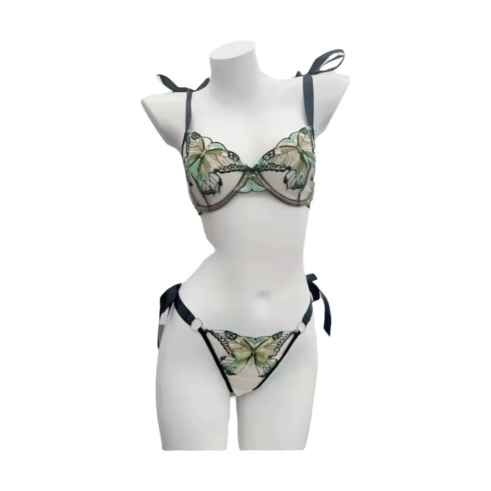 Hot Sale Alluring Butterfly Lace Push Up Bra Transparent Mesh Teddy Lingerie Set No Sponge Date Night Gift for Lover 34-40 Suit
Hot Sale Alluring Butterfly Lace Push Up Bra Transparent Mesh Teddy Lingerie Set No Sponge Date Night Gift for Lover 34-40 Suit