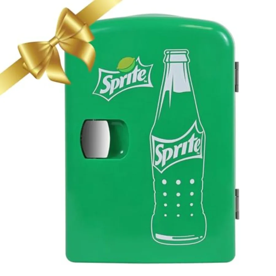 Sprite Mini Fridge - 6 Can Portable Table Top Beverage Cooler for Bedroom Office Car Dorm Outdoor Patio, ABS Plastic Body, Blac
Sprite Mini Fridge - 6 Can Portable Table Top Beverage Cooler for Bedroom Office Car Dorm Outdoor Patio, ABS Plastic Body, Blac