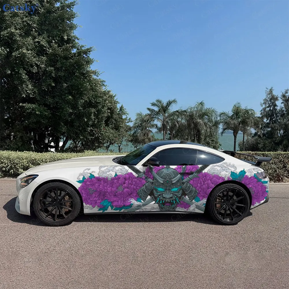 2pcs Blue-Eyed Oni Mask Samurai Purple Flower Car Side Wraps, Self-Adhesive PVC Waterproof & Scratch-Resistant Stickers
2pcs Blue-Eyed Oni Mask Samurai Purple Flower Car Side Wraps, Self-Adhesive PVC Waterproof & Scratch-Resistant Stickers
