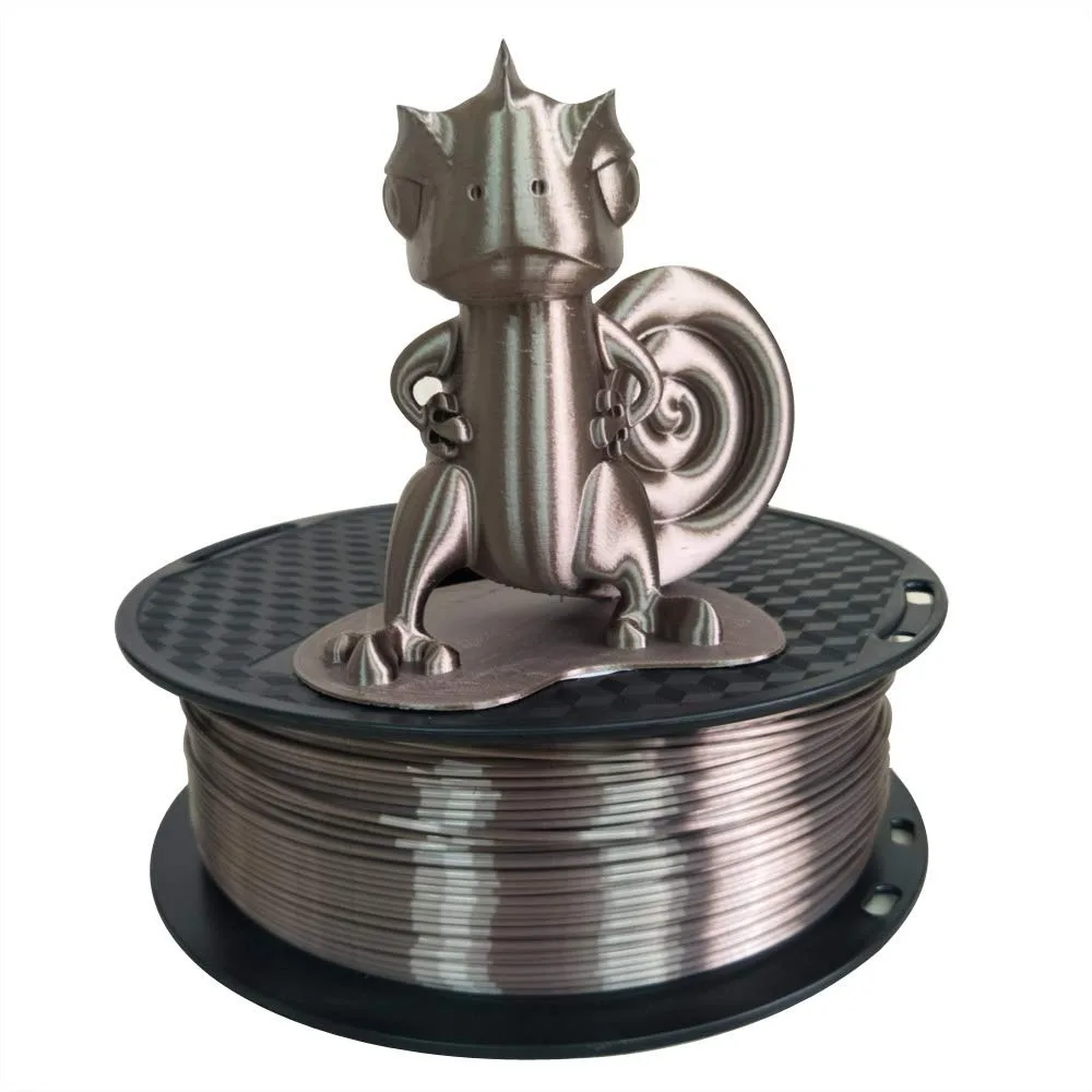 Silky Shiny PLA Filament 1.75mm, Metallic Rose Gold 3D Printer Filament 1KG Spool, No Polishing Needed for Metallic Luster
Silky Shiny PLA Filament 1.75mm, Metallic Rose Gold 3D Printer Filament 1KG Spool, No Polishing Needed for Metallic Luster