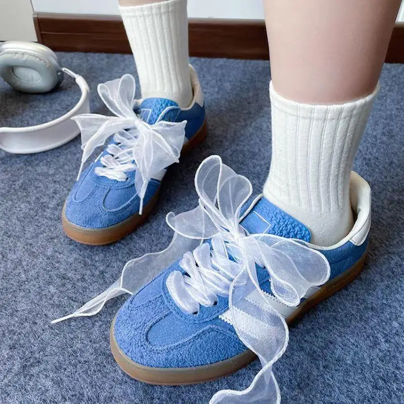 4cm Wide Organza Shoelaces Chiffon Bowknot Sneaker Sport DE Training Shoes White Laces Wave Silk Satin Ribbon Shoes Laces Women
4cm Wide Organza Shoelaces Chiffon Bowknot Sneaker Sport DE Training Shoes White Laces Wave Silk Satin Ribbon Shoes Laces Women