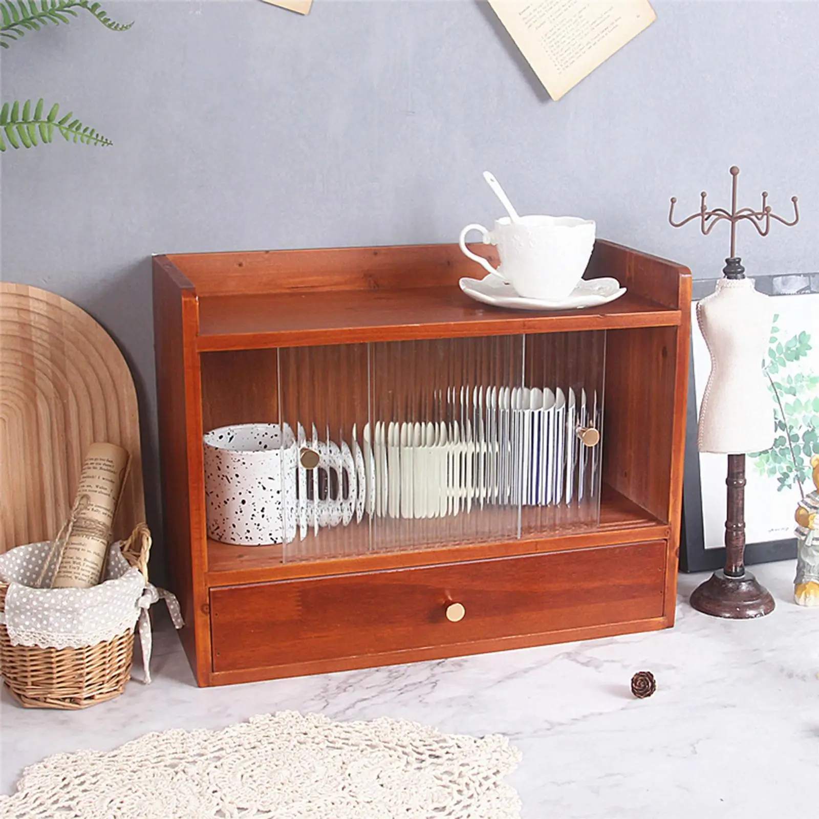 Countertop Cabinet Vintage Tabletop Organizer Retro Desktop Storage Box Wooden for Kitchen Bedroom Mugs Condiments Cosmetics
Countertop Cabinet Vintage Tabletop Organizer Retro Desktop Storage Box Wooden for Kitchen Bedroom Mugs Condiments Cosmetics