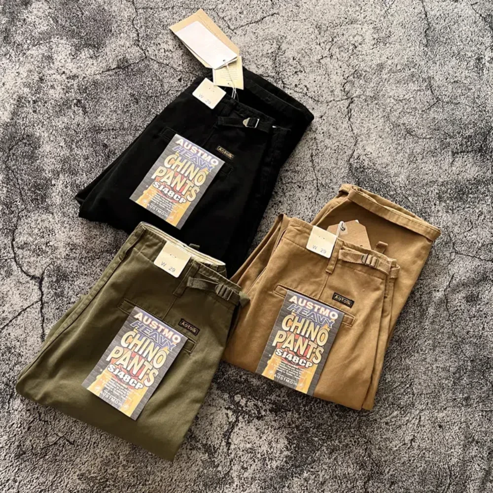 Vintage May Khaki heavy cotton straight leg solid color casual pants basic all-in-one pocket cargo pants
Vintage May Khaki heavy cotton straight leg solid color casual pants basic all-in-one pocket cargo pants