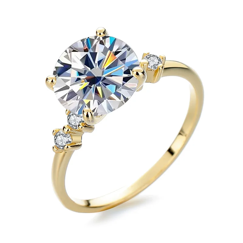 ZFSILVER 925 Silver Fashion Design Luxury Trendy Color D 3ct Moissanite Gold Round Ring For Charm Women Party Jewelry Gift R-442
ZFSILVER 925 Silver Fashion Design Luxury Trendy Color D 3ct Moissanite Gold Round Ring For Charm Women Party Jewelry Gift R-442