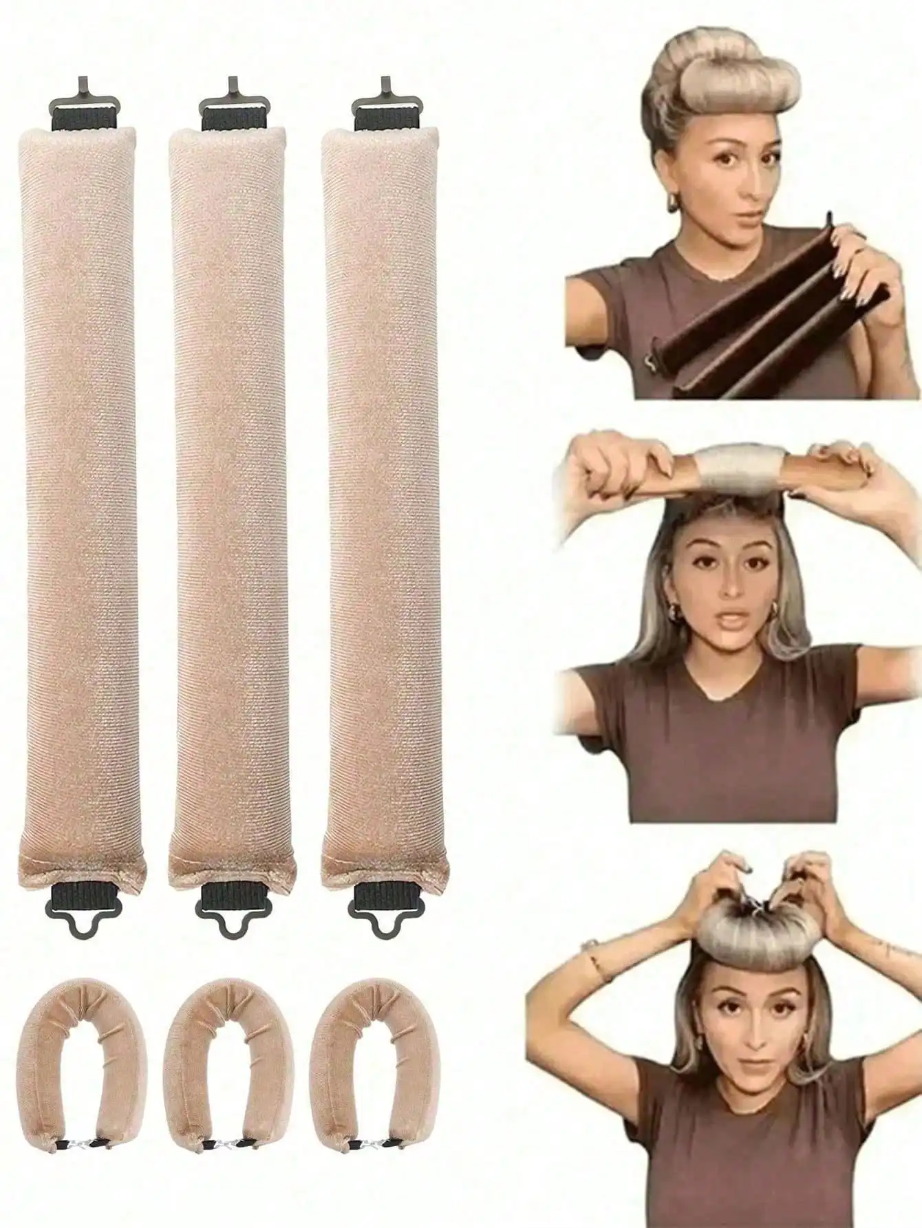 Three Pieces Hair Styling Tools: Heating Free Curler, Convenient Hair Styling Tools, Sponge Curler, Sleep Conditioner, Women's Foam Curler, Suitable For Curling Hair, Hair Salon, Accessories, Party, Bathroom Hair Styling. Essential For Returning To School
Three Pieces Hair Styling Tools: Heating Free Curler, Convenient Hair Styling Tools, Sponge Curler, Sleep Conditioner, Women's Foam Curler, Suitable For Curling Hair, Hair Salon, Accessories, Party, Bathroom Hair Styling. Essential For Returning To School