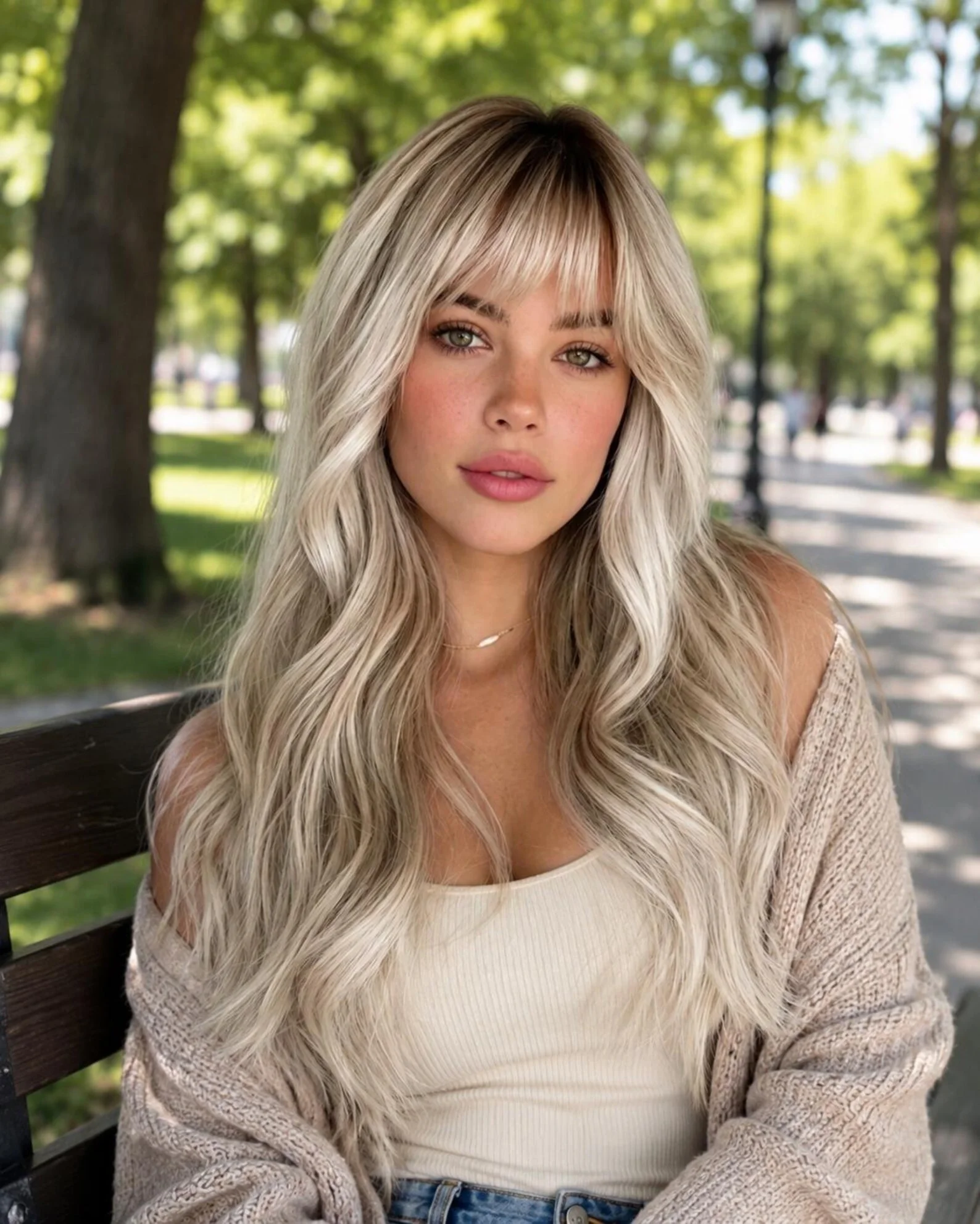 Long Ash Blonde Ombre Wig with Bangs Natural Wave Heat Resistant Synthetic Hair for Women Daily Cosplay Party Gray White
Long Ash Blonde Ombre Wig with Bangs Natural Wave Heat Resistant Synthetic Hair for Women Daily Cosplay Party Gray White