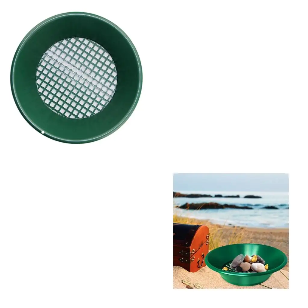14Inch Gold Pan Sieve Sand Basin Sand Sifting Pan Mesh Classifier Detecting Tool Mesh Secreen for Sand and Beach Metalac
14Inch Gold Pan Sieve Sand Basin Sand Sifting Pan Mesh Classifier Detecting Tool Mesh Secreen for Sand and Beach Metalac