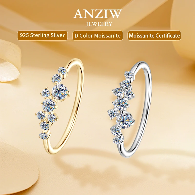 Anziw Cute D0.30CT Moissanite Ring for Women 100% 925 Silver Thin Ring Fashion Finger Band Jewelry Christmas Valentine's Gifts
Anziw Cute D0.30CT Moissanite Ring for Women 100% 925 Silver Thin Ring Fashion Finger Band Jewelry Christmas Valentine's Gifts