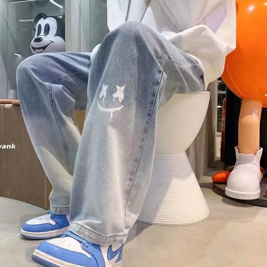 Мужские джинсы свободного кроя в американском уличном стиле, винтажные, повседневные, длинные брюки из денима
Мужские джинсы свободного кроя в американском уличном стиле, винтажные, повседневные, длинные брюки из денима