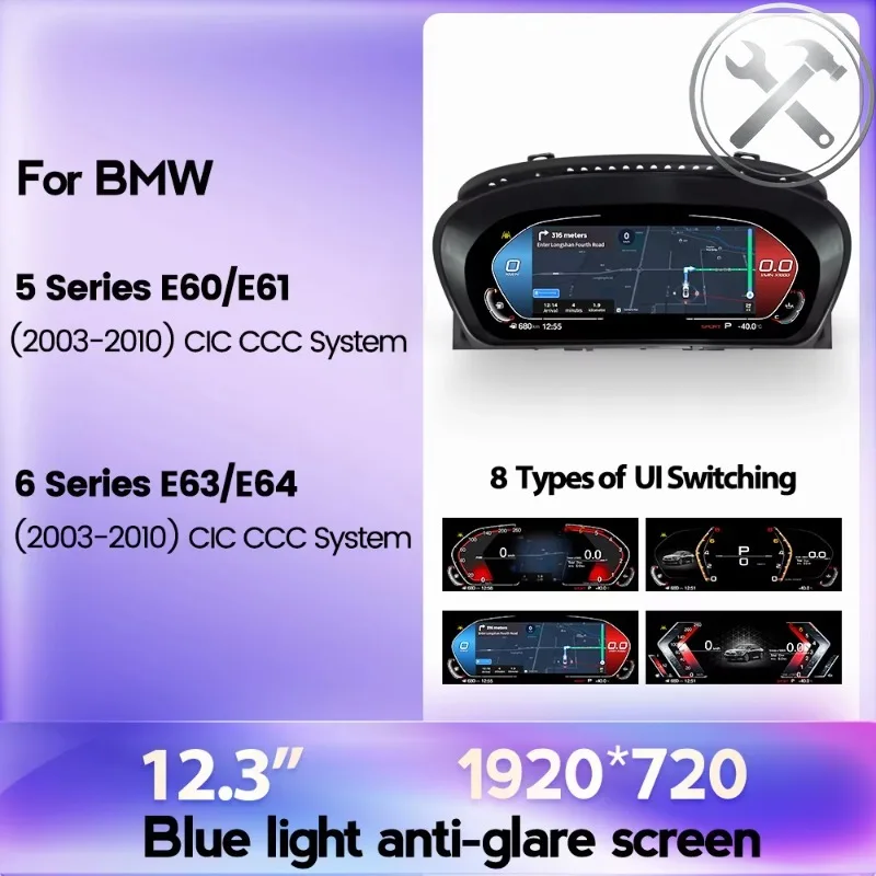 MEKEDE 12.3 Screen LINUX System HD LCD Dashboard Speedometer Digital Cluster With Wireless Carplay Auto Parts for E60 E61 E63
MEKEDE 12.3 Screen LINUX System HD LCD Dashboard Speedometer Digital Cluster With Wireless Carplay Auto Parts for E60 E61 E63