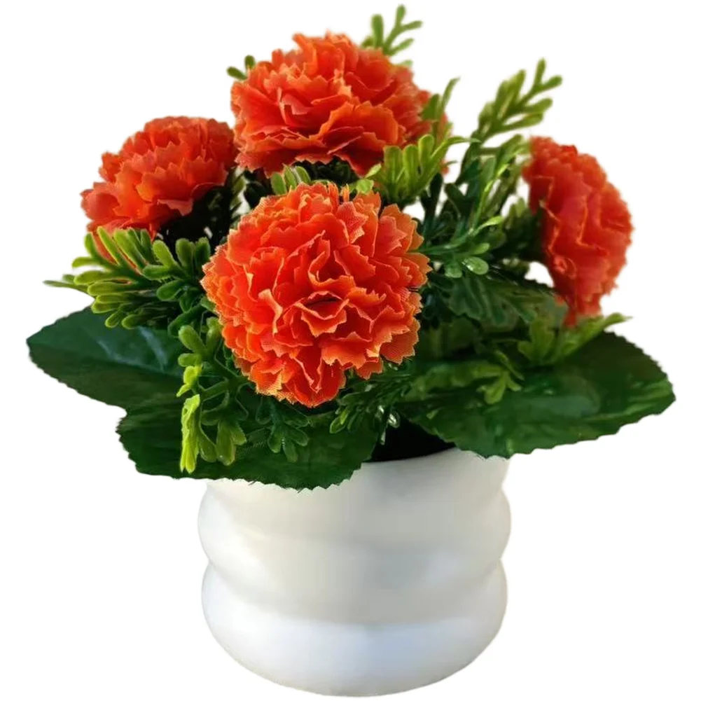 5 Piece Silk Carnation Donut Floral Pot Artificial Flowers for Home Office Desk 15cm Small Faux Plant Arrangement
5 Piece Silk Carnation Donut Floral Pot Artificial Flowers for Home Office Desk 15cm Small Faux Plant Arrangement