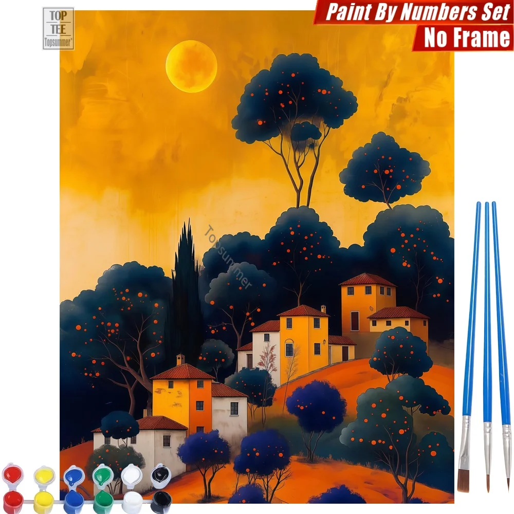 Orange Village Moon Painting By Numbers Set - Village Moon Orange Living Room Wall Art Birthday Gift For Grandma
Orange Village Moon Painting By Numbers Set - Village Moon Orange Living Room Wall Art Birthday Gift For Grandma