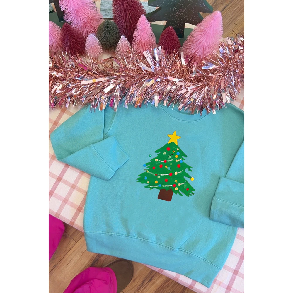 Осень 2024, рождественские толстовки для женщин, повседневный свободный пуловер с длинным рукавом и круглым вырезом с принтом рождественской елки, повседневные топы
Осень 2024, рождественские толстовки для женщин, повседневный свободный пуловер с длинным рукавом и круглым вырезом с принтом рождественской елки, повседневные топы