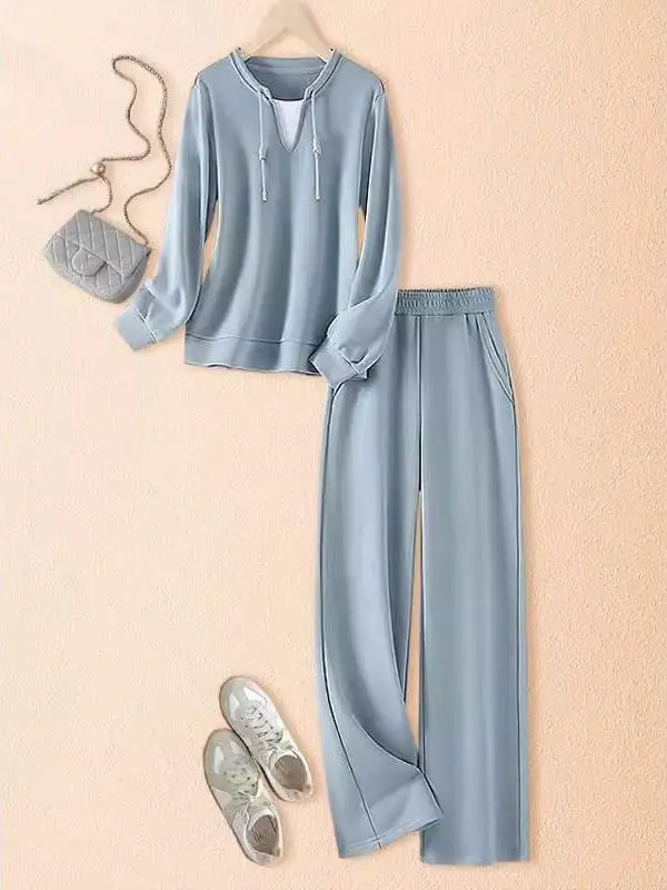 Casual Sporty Color Block Hoodie Wide Leg Pants Fake Two-Piece Set Women's Fashionable Spring 2026 New Arrival Polyester Fiber
Casual Sporty Color Block Hoodie Wide Leg Pants Fake Two-Piece Set Women's Fashionable Spring 2026 New Arrival Polyester Fiber