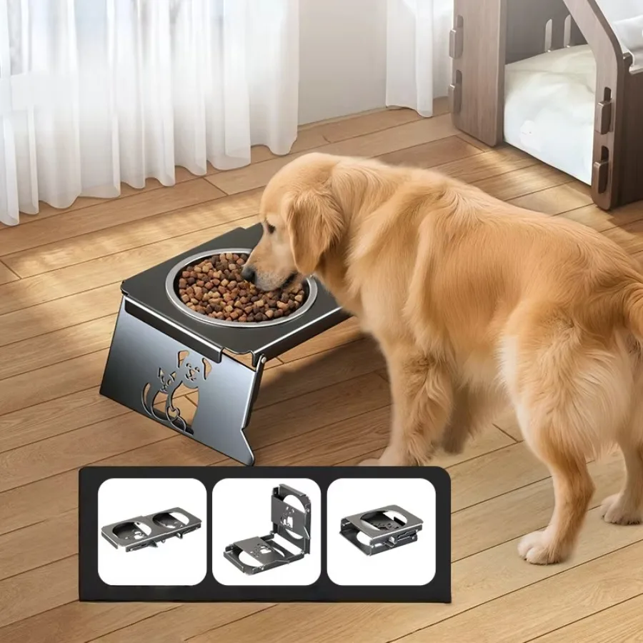 Foldable Compact Eco-Friendly Metal Pet Feeder Stand Stainless Steel Feet with 2/3 Stainless Steel Bowl for Cat Pets Feeder
Foldable Compact Eco-Friendly Metal Pet Feeder Stand Stainless Steel Feet with 2/3 Stainless Steel Bowl for Cat Pets Feeder