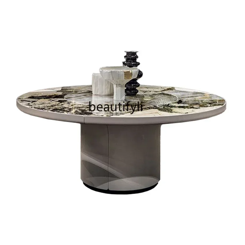 Круглый обеденный стол Q181 из мрамора, домашний поворотный стол в итальянском стиле, комплект из стола и стульев в стиле легкой роскоши
Круглый обеденный стол Q181 из мрамора, домашний поворотный стол в итальянском стиле, комплект из стола и стульев в стиле легкой роскоши