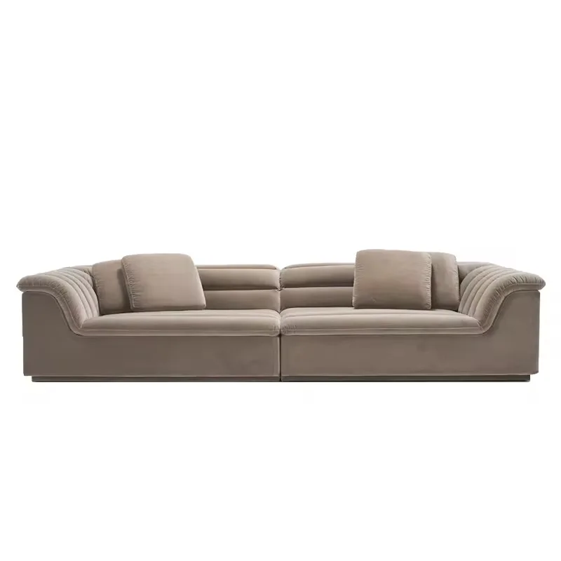 Modern combination module sofa velvet upholstered luxury hotel lobby villa living room sofa
Modern combination module sofa velvet upholstered luxury hotel lobby villa living room sofa
