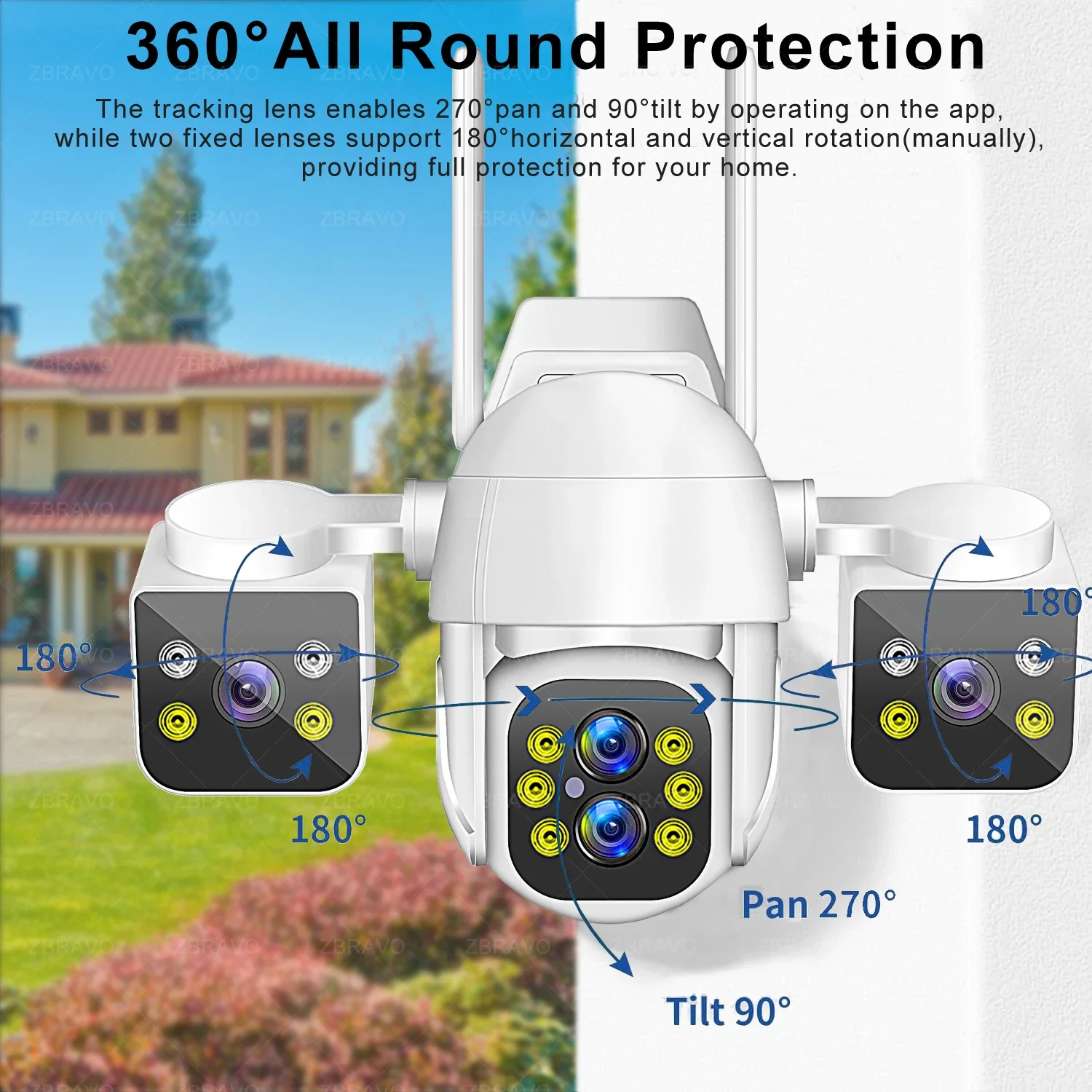 IPC360 HOME 16MP IP PTZ Camera 10X Zoom Outdoor Security WIFI Camera 4K 3 Screen Night Vision Two Way Intercom Mobile Tracking
IPC360 HOME 16MP IP PTZ Camera 10X Zoom Outdoor Security WIFI Camera 4K 3 Screen Night Vision Two Way Intercom Mobile Tracking