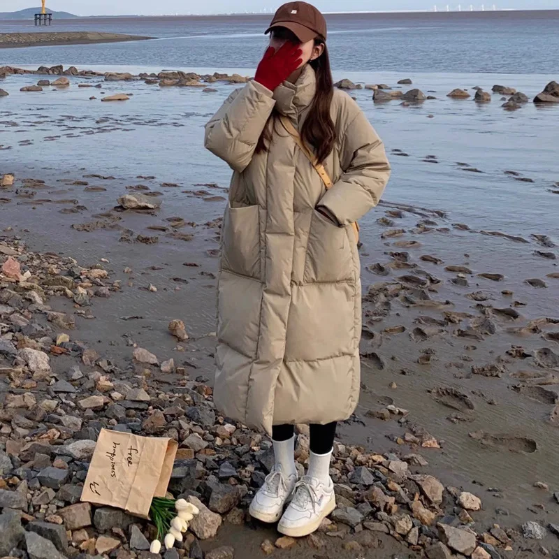 Over knee long down cotton clothes women's winter bread clothes oversize thickened cotton coat
Over knee long down cotton clothes women's winter bread clothes oversize thickened cotton coat