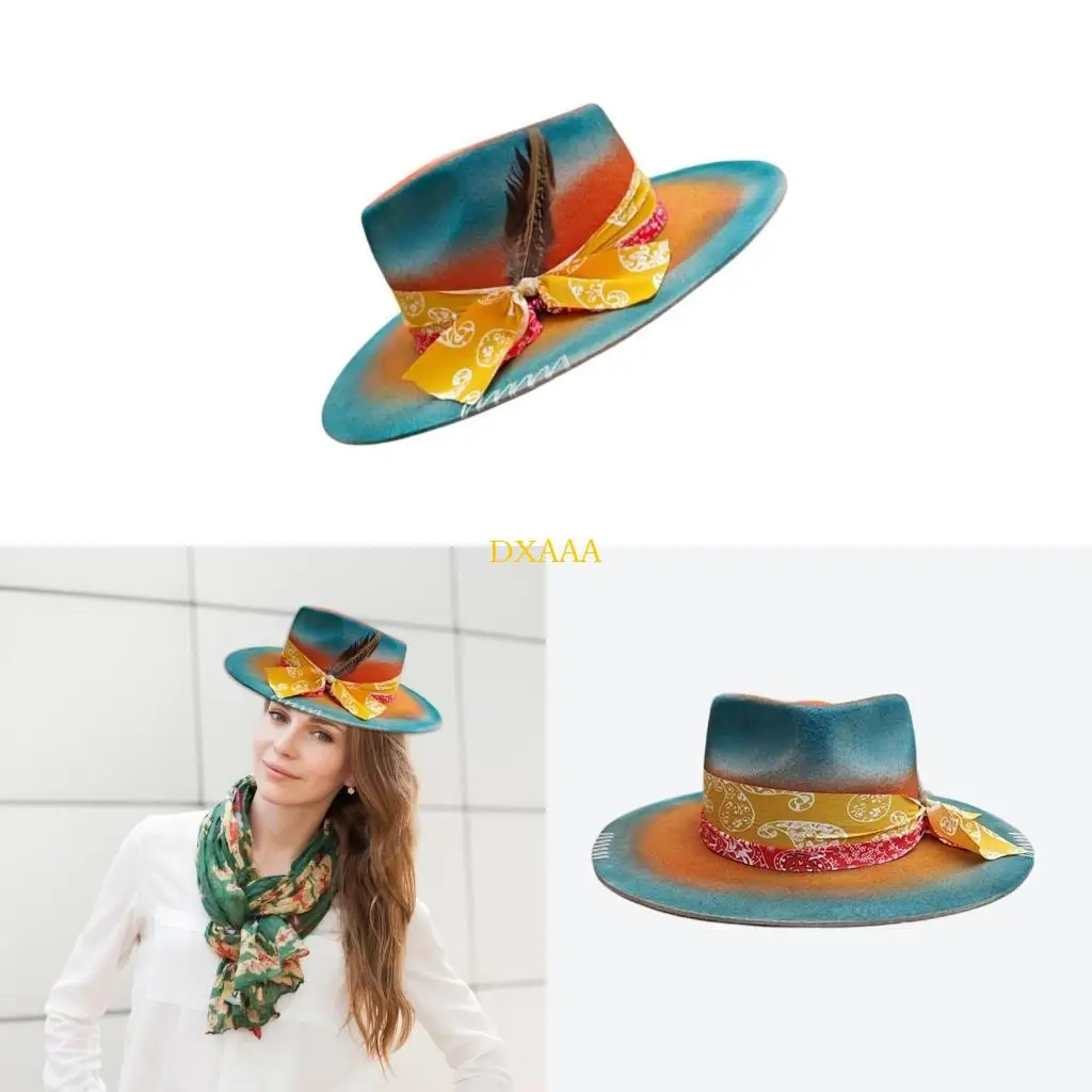 DXAA Wool Cowboy Hats Old Fashion Trend Pork Pie Hat for Women Men Photo Props
DXAA Wool Cowboy Hats Old Fashion Trend Pork Pie Hat for Women Men Photo Props