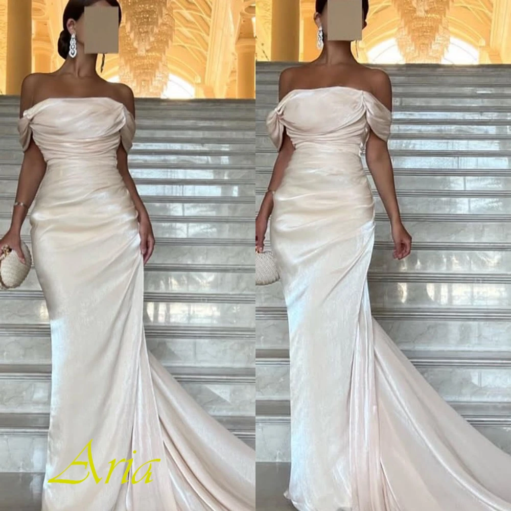 Customized Elegant Off the Shoulder Sleeveless Evening Dress High Quality Satin Prom Dresses Delicate Ruched Homecoming Gowns
Customized Elegant Off the Shoulder Sleeveless Evening Dress High Quality Satin Prom Dresses Delicate Ruched Homecoming Gowns
