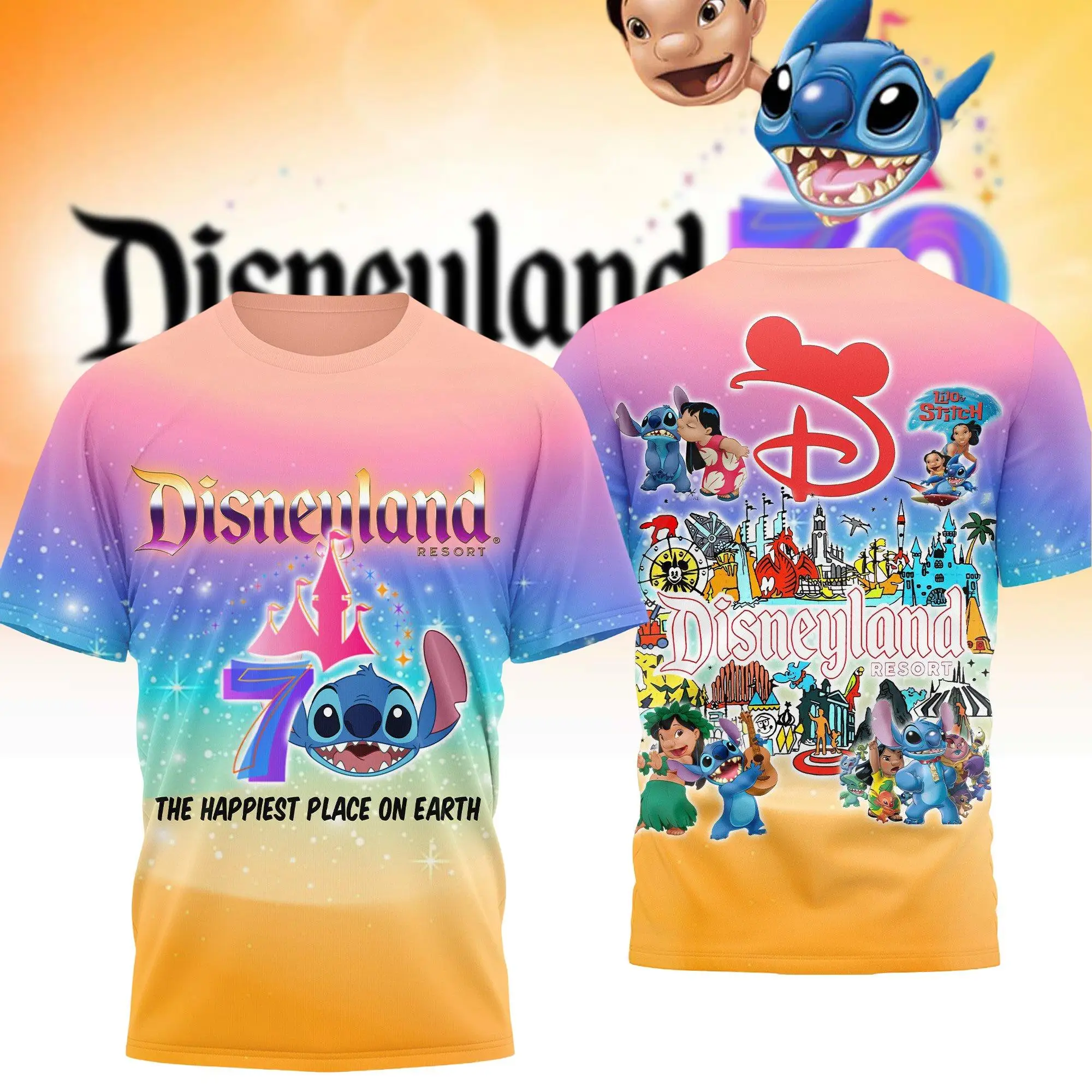 Vintage Disneyland 70th Anniversary 3D T-Shirts, Lilo & Stitch T-Shirts, Magic Kingdom T-Shirts, Disneyland Resort T-Shirts
Vintage Disneyland 70th Anniversary 3D T-Shirts, Lilo & Stitch T-Shirts, Magic Kingdom T-Shirts, Disneyland Resort T-Shirts