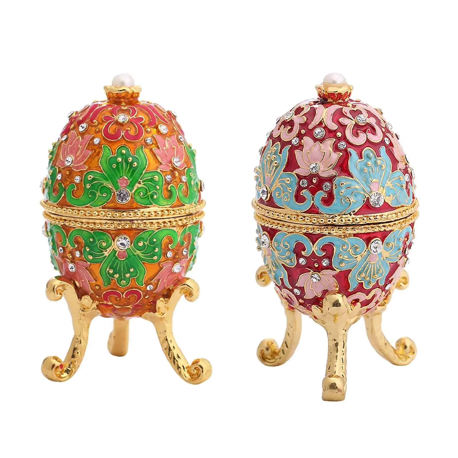 Enameled Jewelry Box Easter Egg Jewelry Storage Box Egg Trinket Box for Pendants Charms Earrings Necklaces Bracelets Gift Idea
Enameled Jewelry Box Easter Egg Jewelry Storage Box Egg Trinket Box for Pendants Charms Earrings Necklaces Bracelets Gift Idea