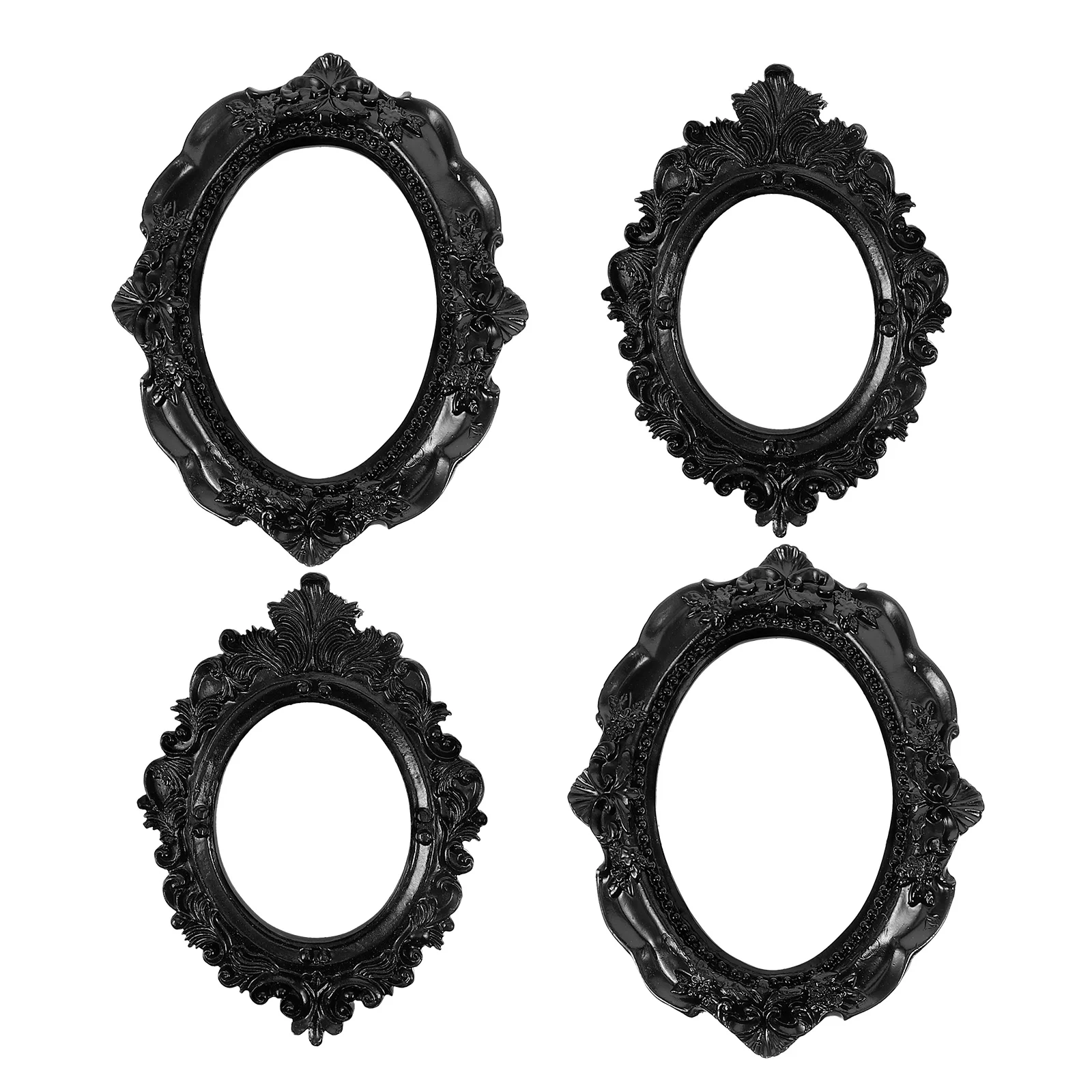4 Pcs Resin Jewelry Display Vintage Picture Black Small Photo Holders Retro Decorative Frames for Home Office
4 Pcs Resin Jewelry Display Vintage Picture Black Small Photo Holders Retro Decorative Frames for Home Office
