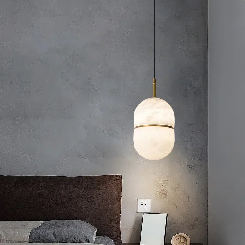 Copper Natural Marble Chandelier Restaurant Bar Bedroom Bedside Study Light Interior Lighting Decoration Alabaster Pendant Light
Copper Natural Marble Chandelier Restaurant Bar Bedroom Bedside Study Light Interior Lighting Decoration Alabaster Pendant Light
