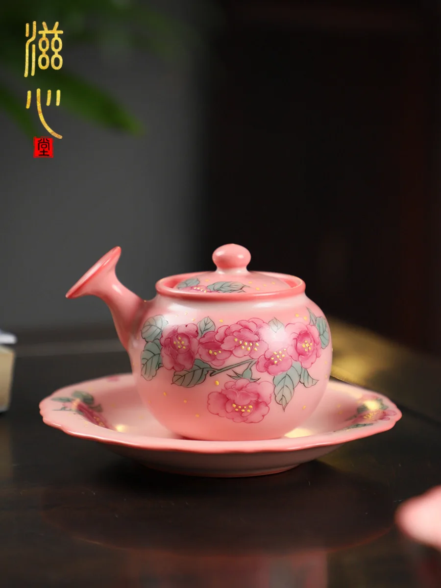 High-End Celadon Hand Painted Camellia Side Handle Pot Japanese Ceramic Teapot Small Capacity Retro Teaware
High-End Celadon Hand Painted Camellia Side Handle Pot Japanese Ceramic Teapot Small Capacity Retro Teaware