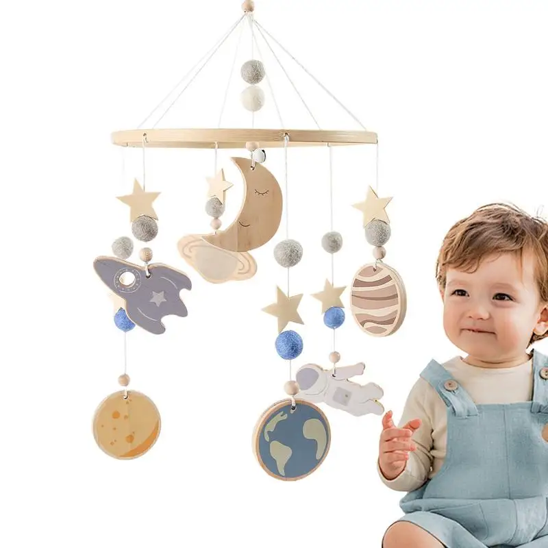 Baby Mobile For Crib Wood Nursery Pendent 360 Degree Rotating Space Pattern Crib Mobile For Calming Visual Stimulation Play
Baby Mobile For Crib Wood Nursery Pendent 360 Degree Rotating Space Pattern Crib Mobile For Calming Visual Stimulation Play