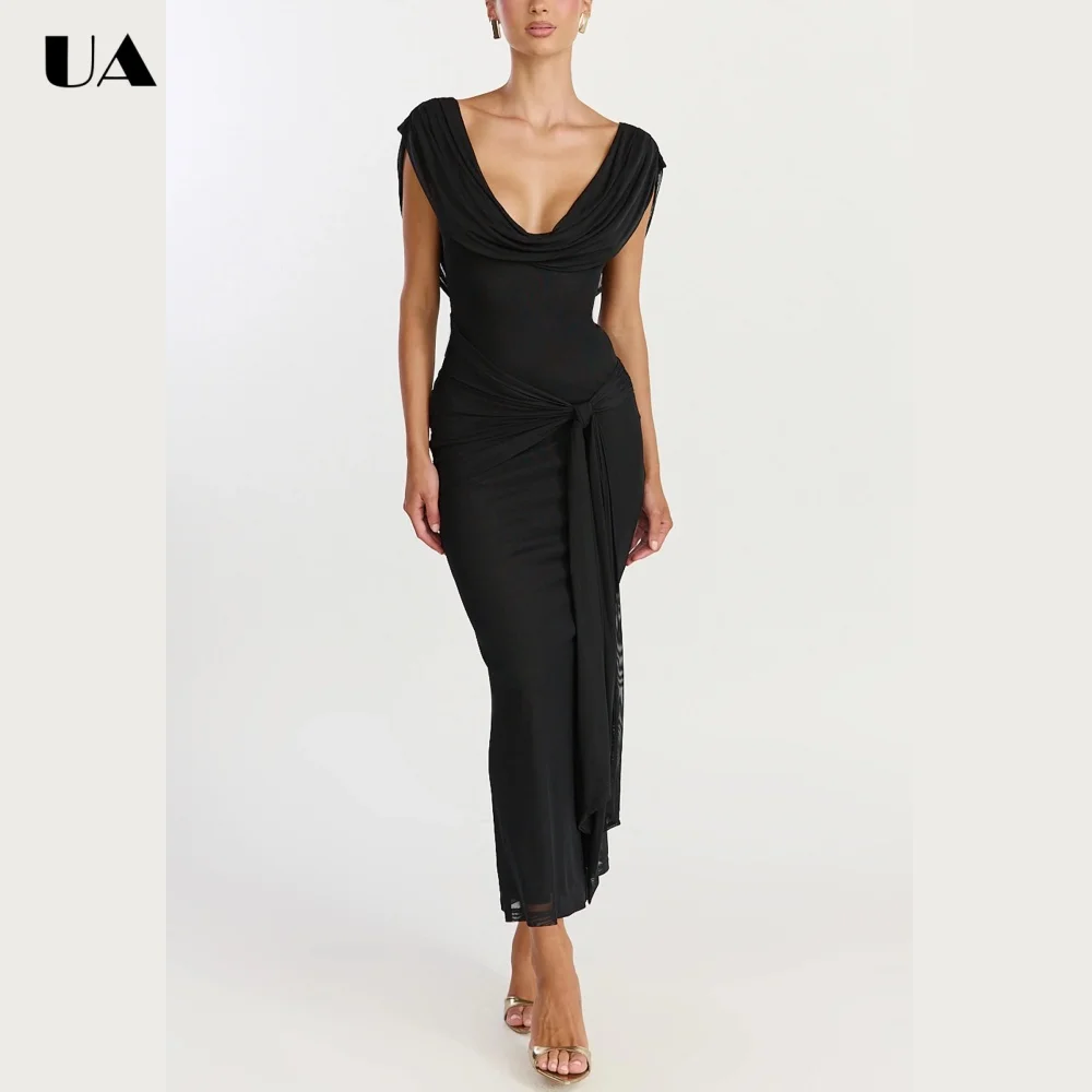 ULBYANRY Sexy Draped Open-back Lace-up Prom Dress, Trendy Sheath V-neck Evening Dress, Customized Solid Cap Sleeve Party Dress
ULBYANRY Sexy Draped Open-back Lace-up Prom Dress, Trendy Sheath V-neck Evening Dress, Customized Solid Cap Sleeve Party Dress