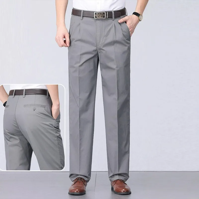 KIDWHXR Summer Men Trousers Vintage High Waist Loose Straight-leg Pant Man Thin Breathable Business Casual Male Suit Pant
KIDWHXR Summer Men Trousers Vintage High Waist Loose Straight-leg Pant Man Thin Breathable Business Casual Male Suit Pant
